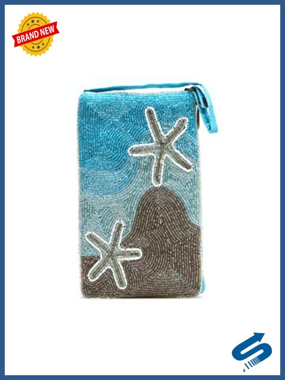 Bamboo Crossbody Club Bag with Wristlet Strap, Animal Print, Star Shape